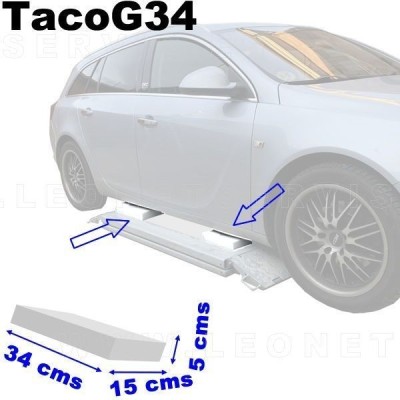 Taco VISCOELASTICO, medida 34x15 cm, grosor 5 cms. (1 unidad)