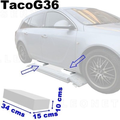 Taco VISCOELASTICO, medida 34x15 cm, grosor 10 cms. (1 unidad)