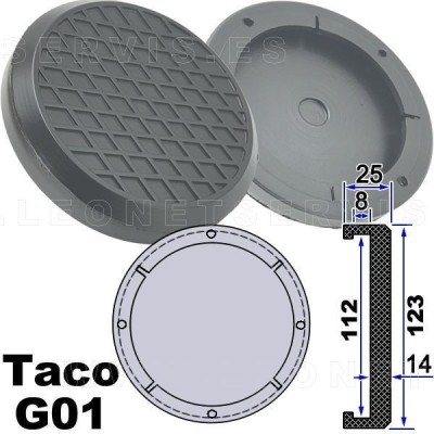 G01 Taco de goma para elevador de taller Rotary...