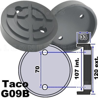 G09B Taco de goma para Launch, Twin Busch, Rp Tools, Prestige Lift, RSF, ATH, Martech Car, HPA Faip, Corghi, Lincos, KONIGSTEIN
