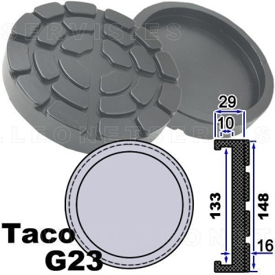 G23 Taco de goma de compatible para elevadores Ravaglioli, Space, Butler...