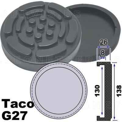 G27 taco de goma para elevadores compatible con Twin Busch, Ever Eternal EAE, Launch, Dama...