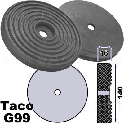 G99 Taco de goma para elevadores Italgarage, Werther, Oma, Tecalemit, Bradbury, Autec, Spanesi, Nikitas...